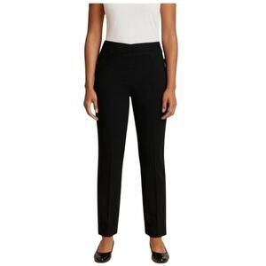 Joseph Ribkoff Black Slim Stretch Pants Pull-On Straight Leg Trousers, size 8